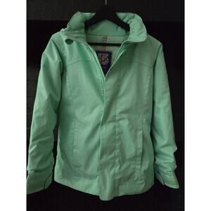 Burton DRY RIDE Girl's Large 14/16 Teal Full Zip Hooded Ski Snow Outdoor Jacket